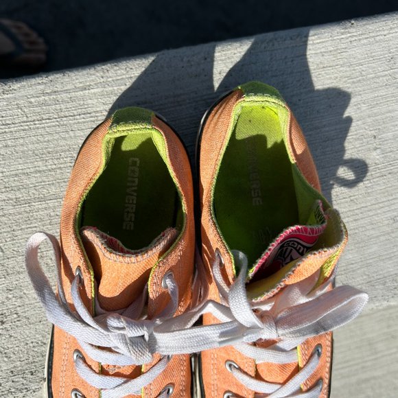 Converse Chuck Taylor Converse All Star  Low Top Double Tongue Jr Size 4 637348F - Picture 6 of 9